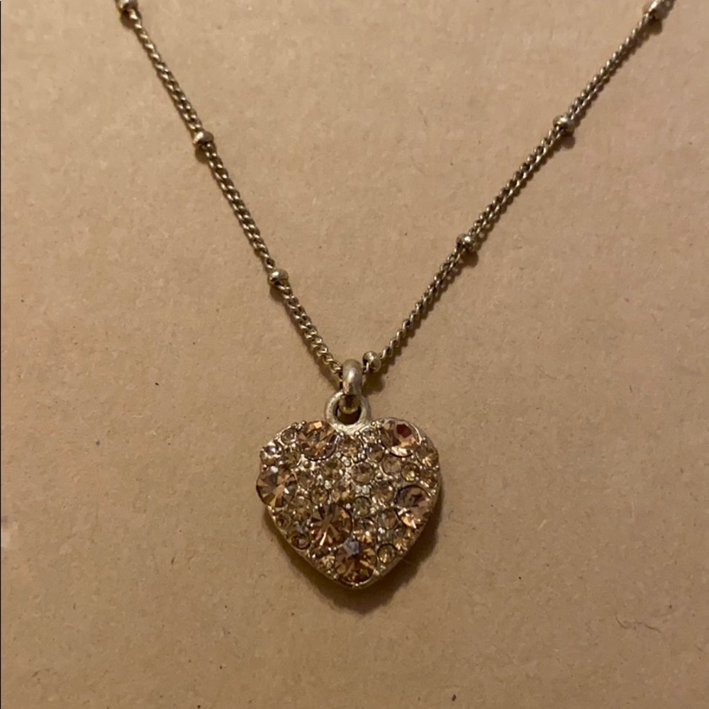 Fossil Gold Heart Necklace